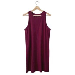 A New Day Shift Dress Size Medium Burgundy Mulberry Knit Sleeveless
